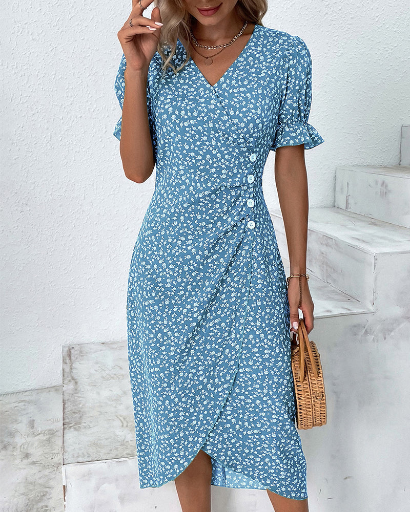 Ellaine – Floral summer dress with tummy coverage