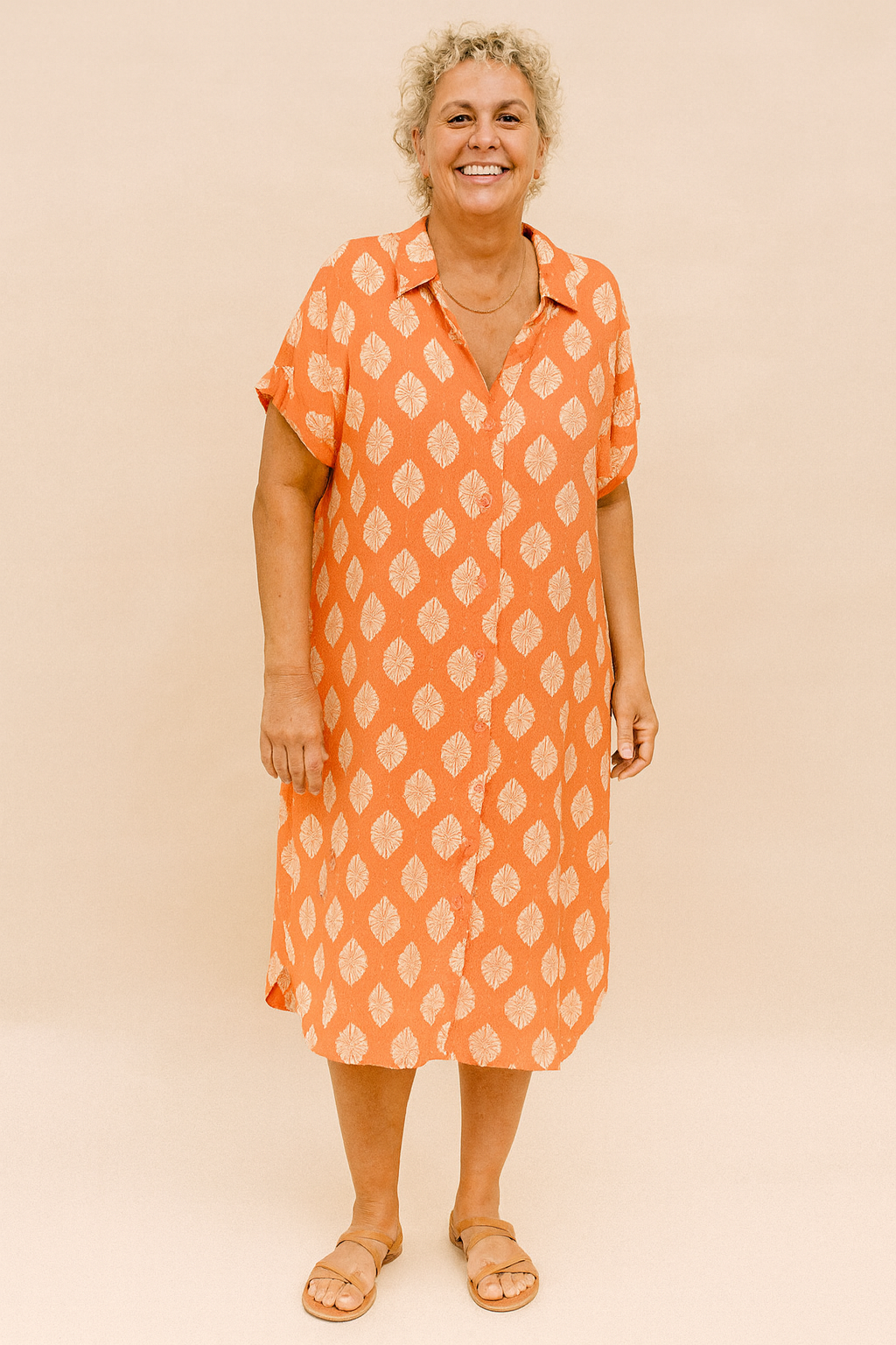 Ruth | Button-Front Pattern Dress