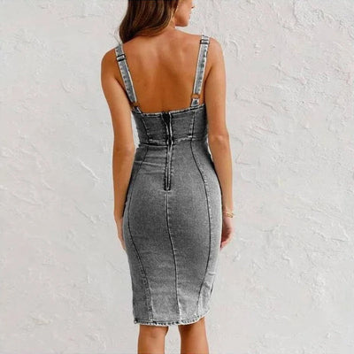 Janae - Denim Dress with Adjustable Straps