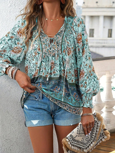 Lucy | Boho Floral Blouse