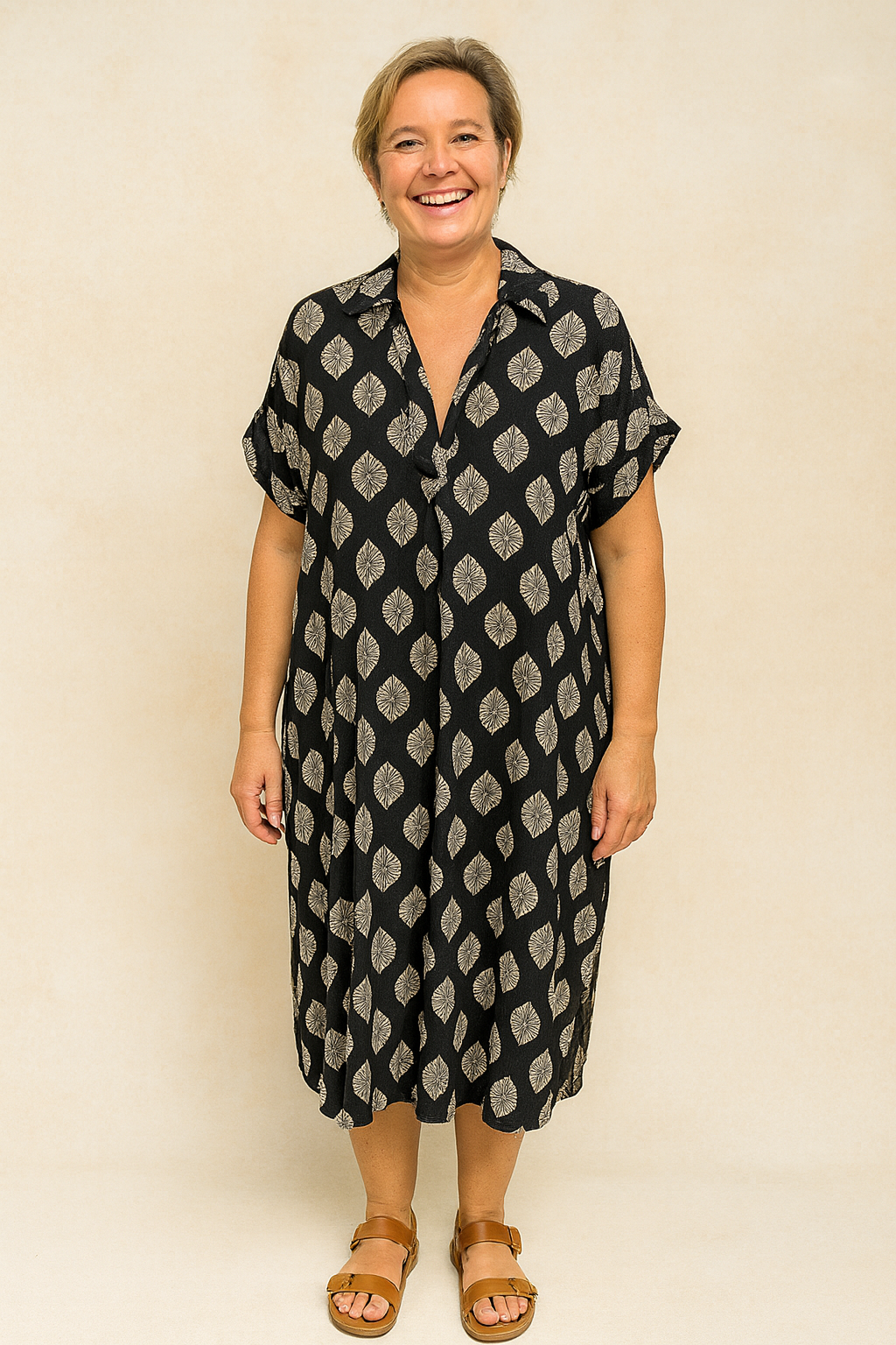 Ruth | Button-Front Pattern Dress