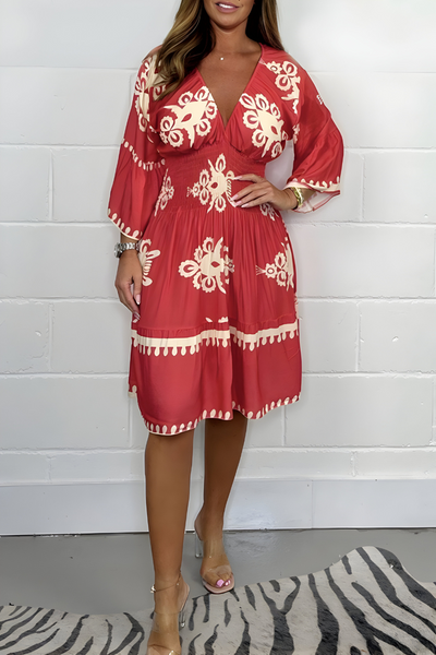 Natalia | Embroidered Midi Dress