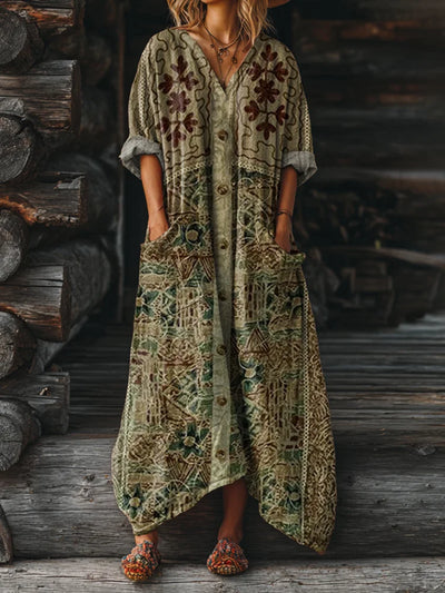 Ophira - Vintage Boho Dress with Pockets