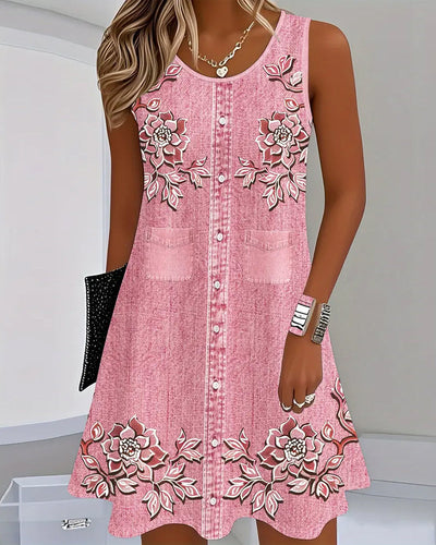 Isa - Sleeveless Denim Dress