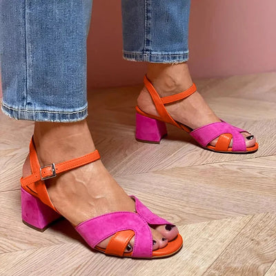 Ivy - Color Block Heels