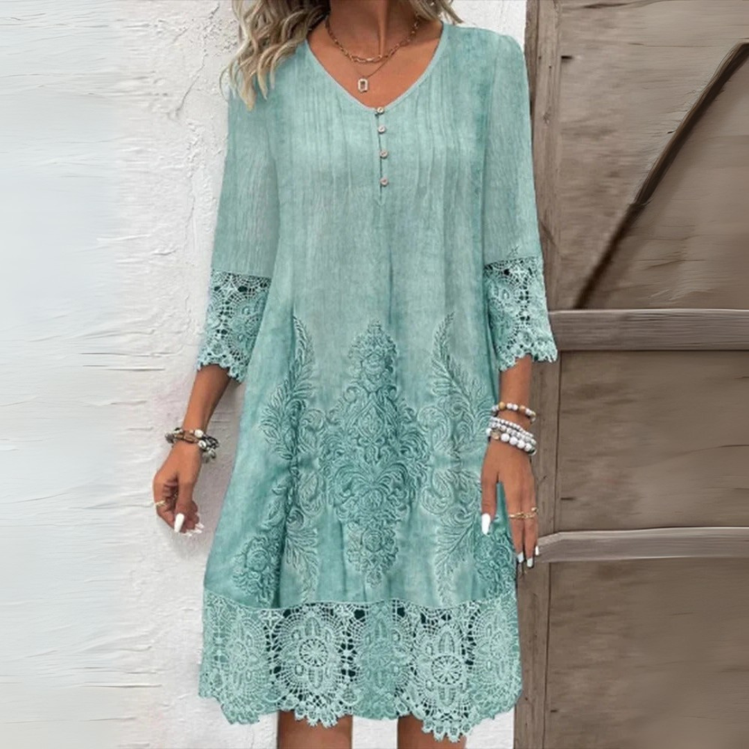 Hellene - Natural Lace Dress