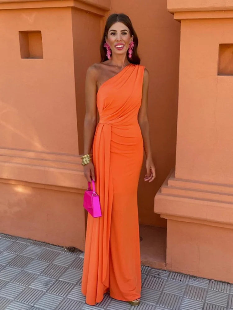Angela | One-Shoulder Maxi Dress