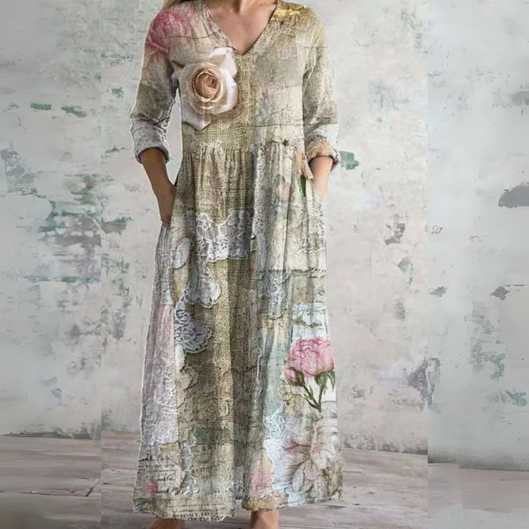 Solène - Vintage elegance maxi dress