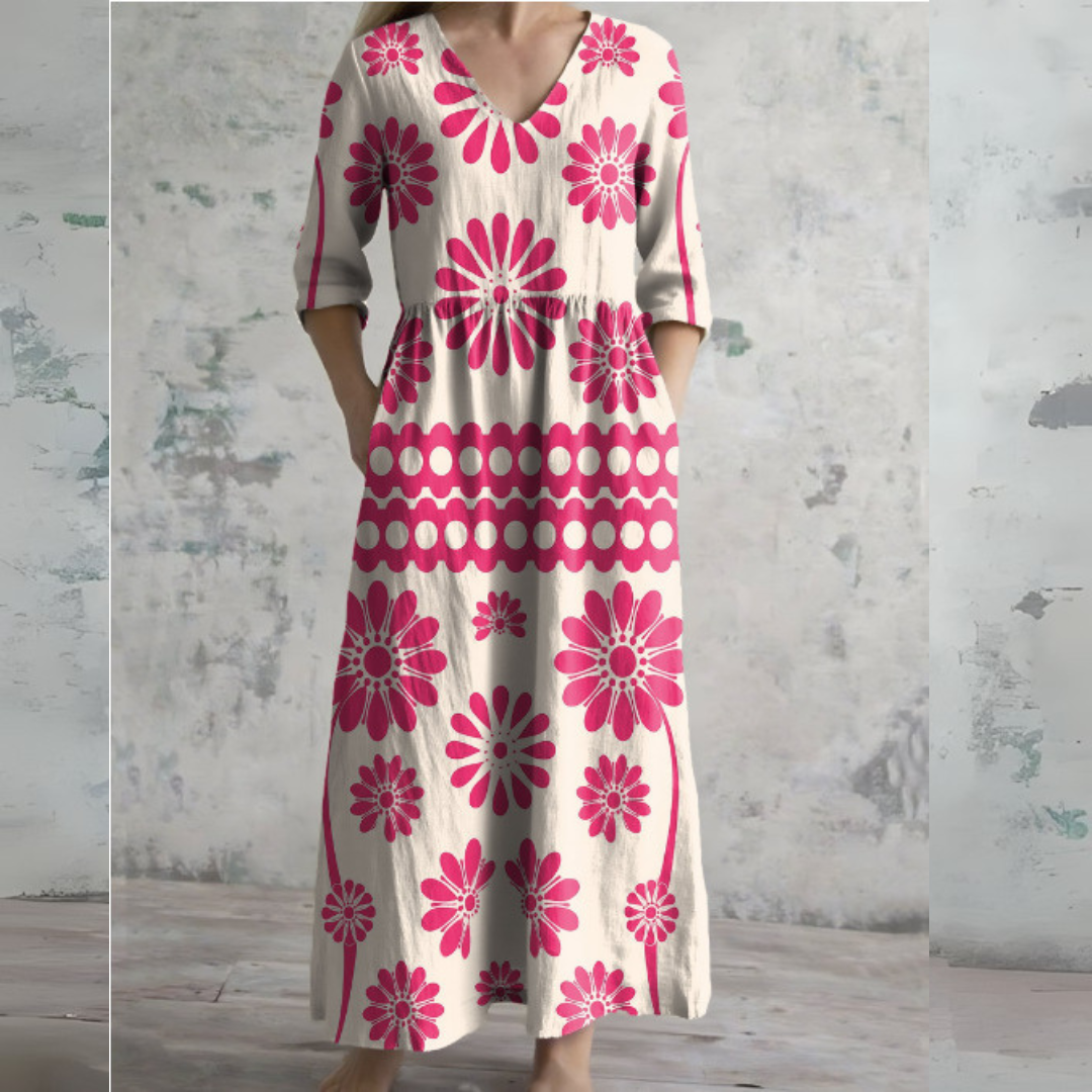 Hélène - Classic bloom maxi dress