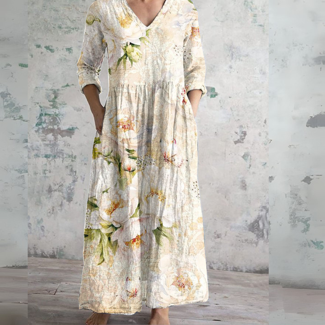 Mélanie - Soft floral maxi dress