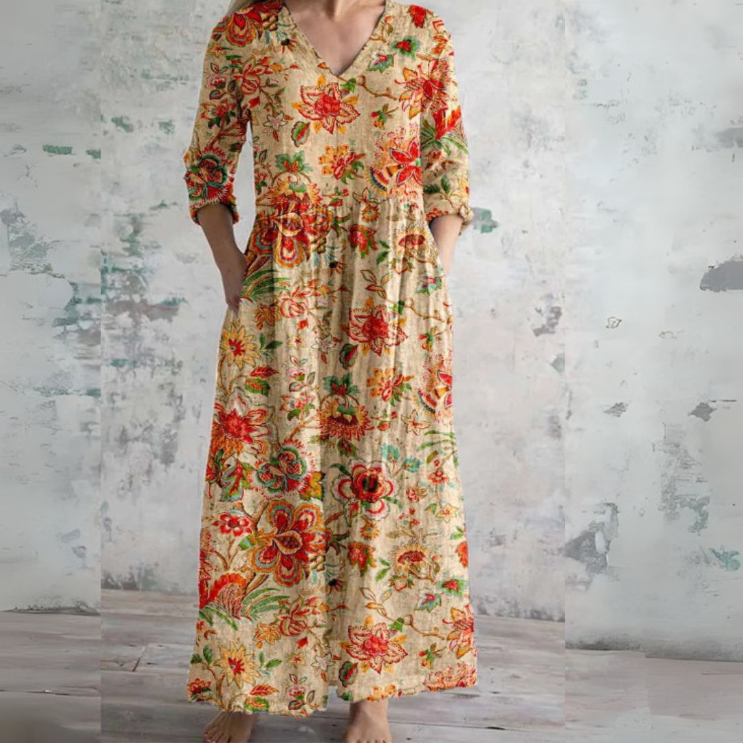 Lucienne - Vintage bloom maxi dress