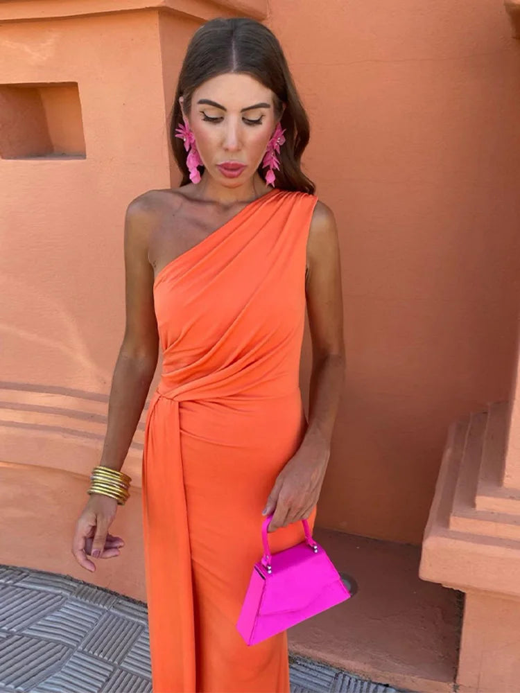 Angela | One-Shoulder Maxi Dress