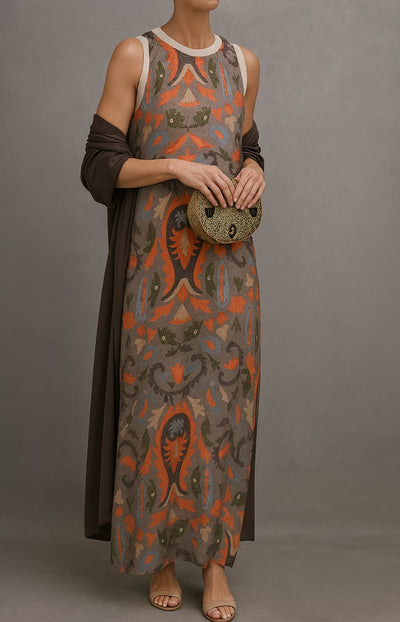 Lola | Elegant Maxi Dress with Matching Shawl