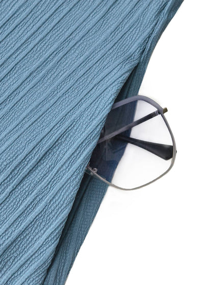 Zoe - Dark Camel Fake 2 in 1 Tribal Print A Line Dress