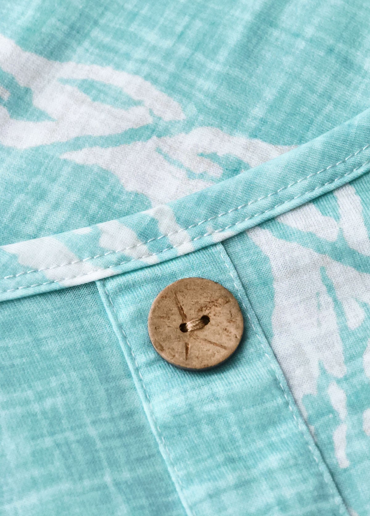 Claire - Circular Ring Tropical Plants Print Strappy Dress