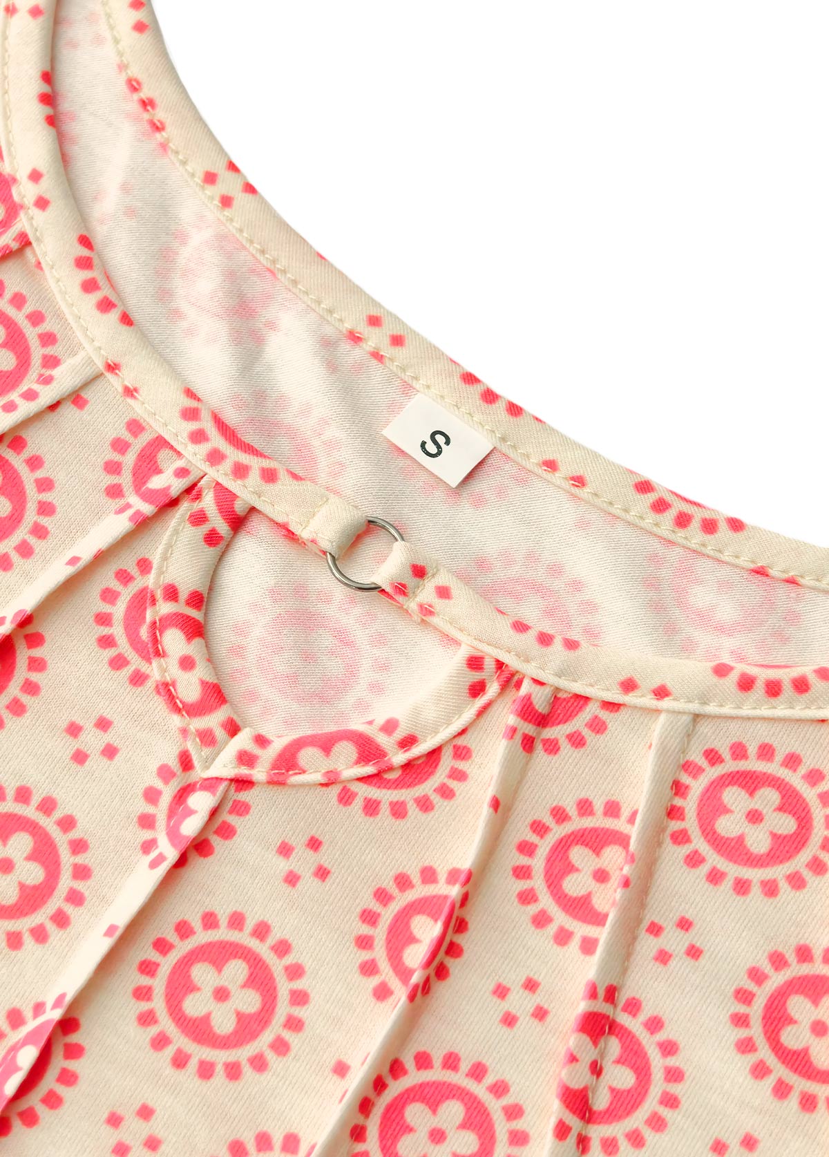 Hazel - Cut Out Floral Print A Line Sleeveless