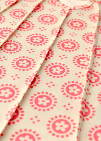 Hazel - Cut Out Floral Print A Line Sleeveless