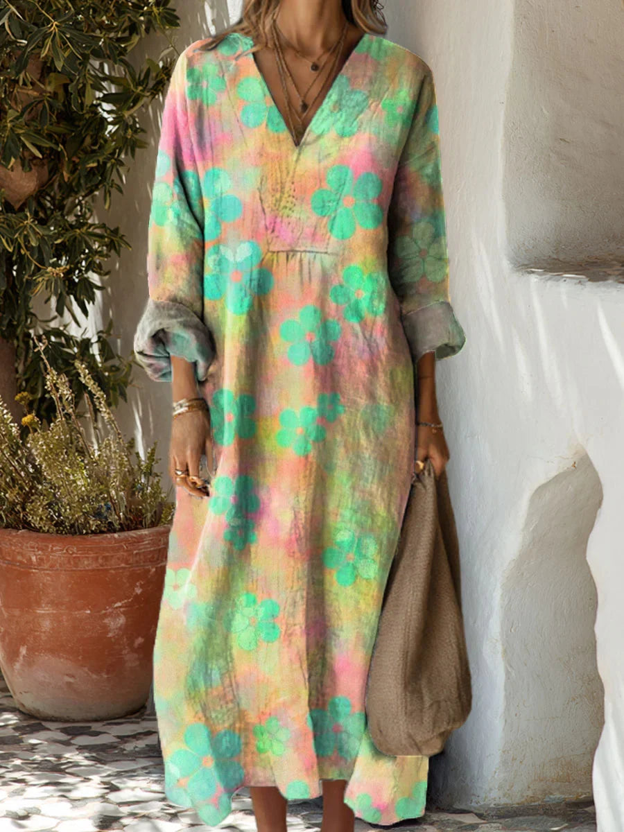 Cristine | V-Neck Maxi Dress