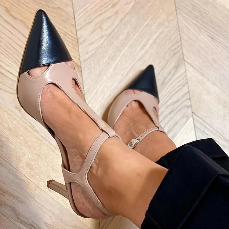 Amelia - Two-Tone Pointed Heels