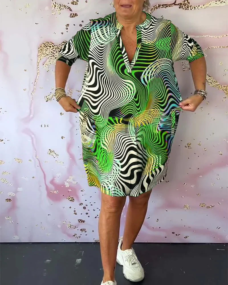 Amelia | Colourful V-Neck Dress