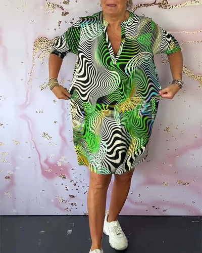 Amelia | Colourful V-Neck Dress