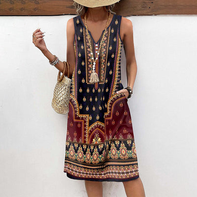 Celeste | Printed Sleeveless Dress