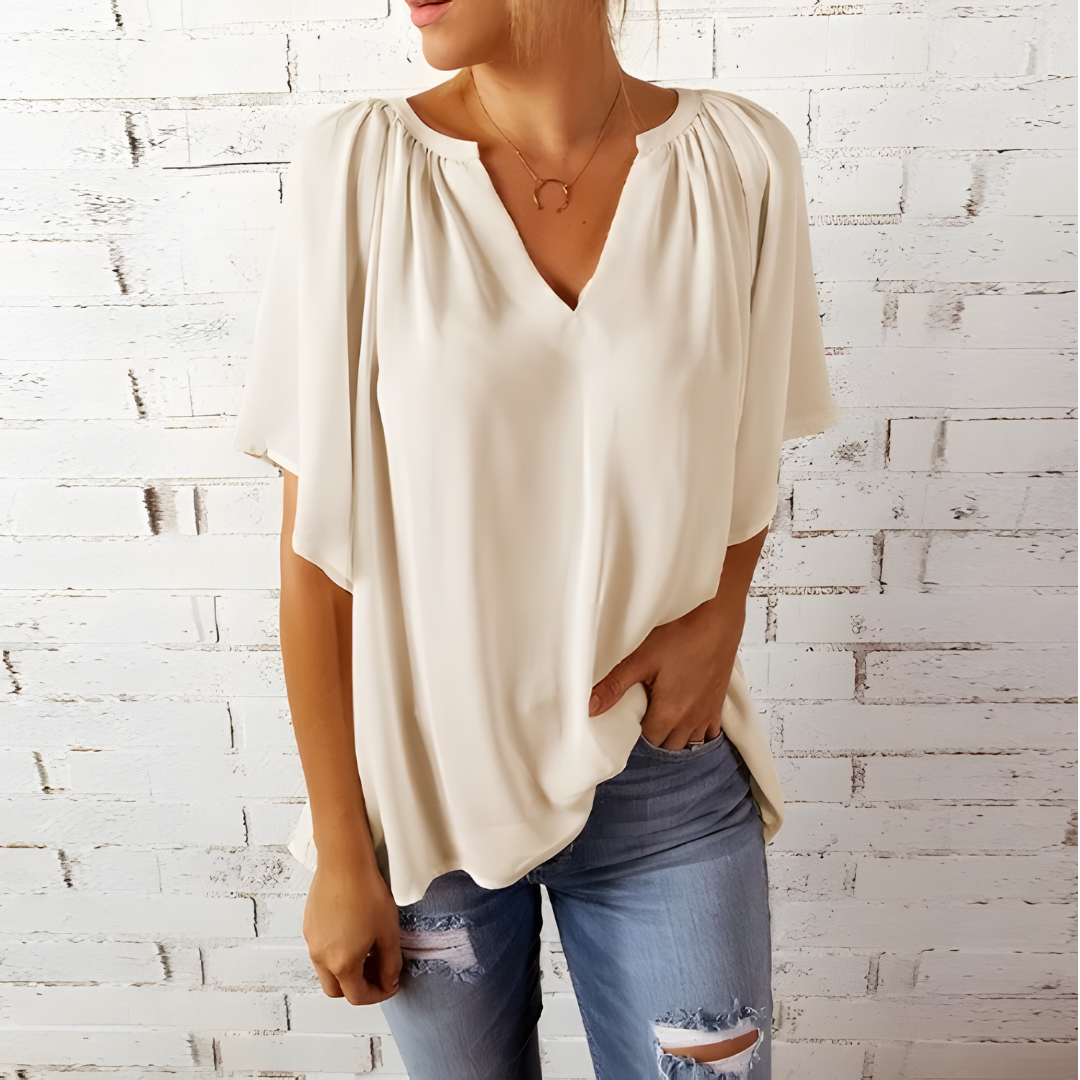 Tineke - Elegant V-Neck Blouse