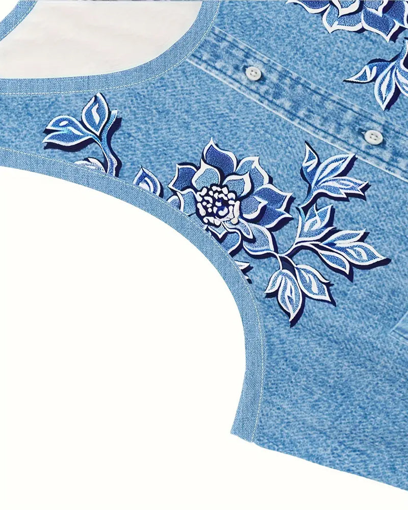 Isa - Sleeveless Denim Dress