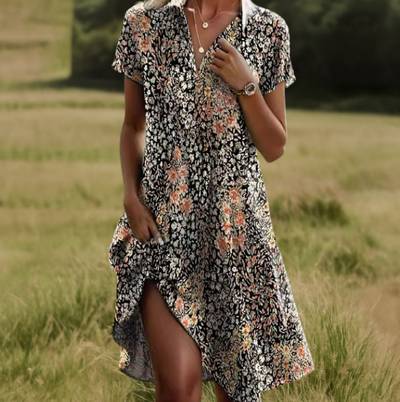 Callista | Printed V-Neck Dress