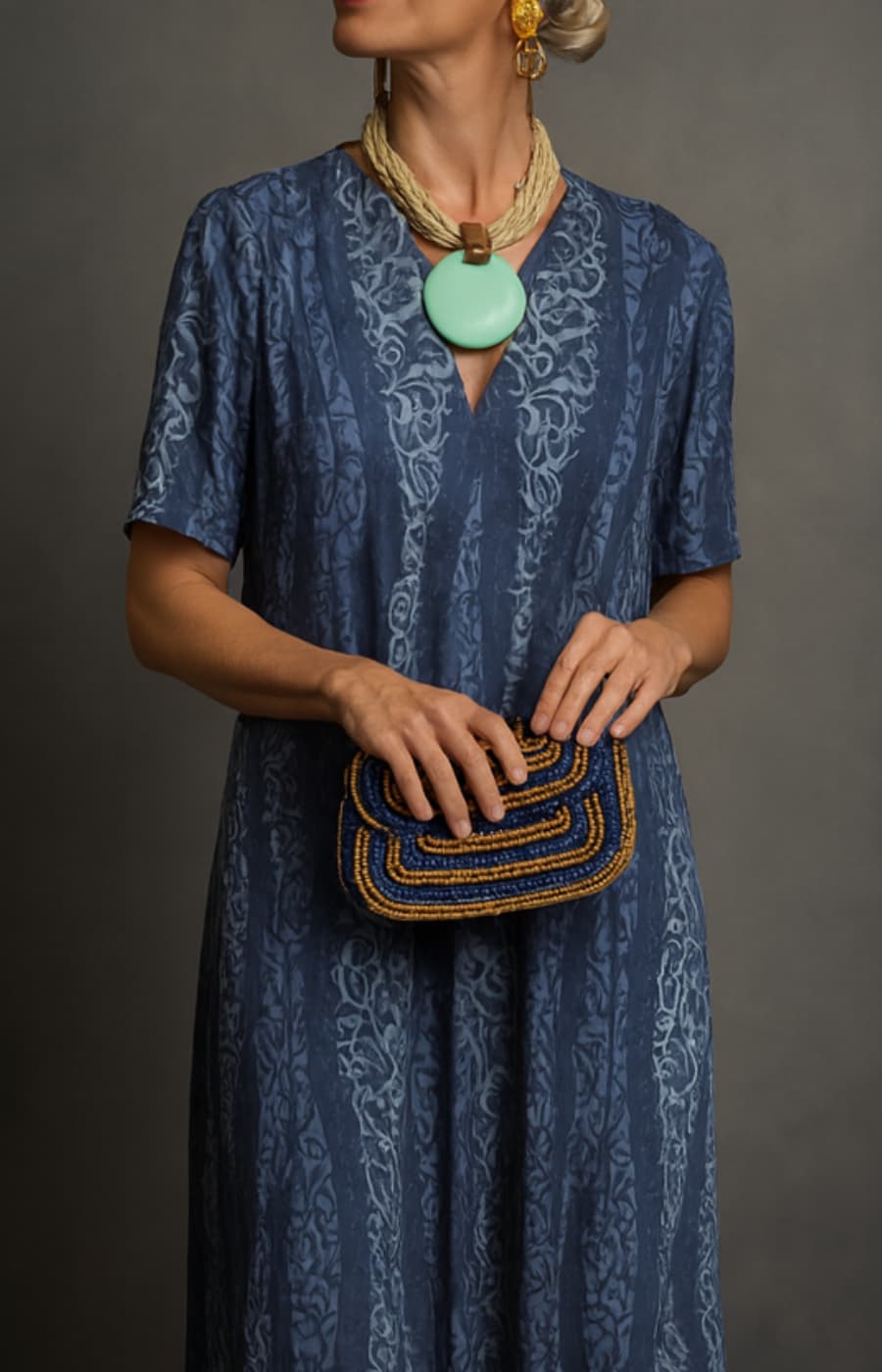 Jasmine | Short-Sleeve Printed Dress