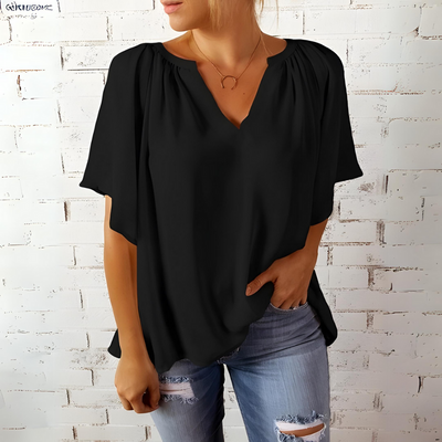 Tineke - Elegant V-Neck Blouse
