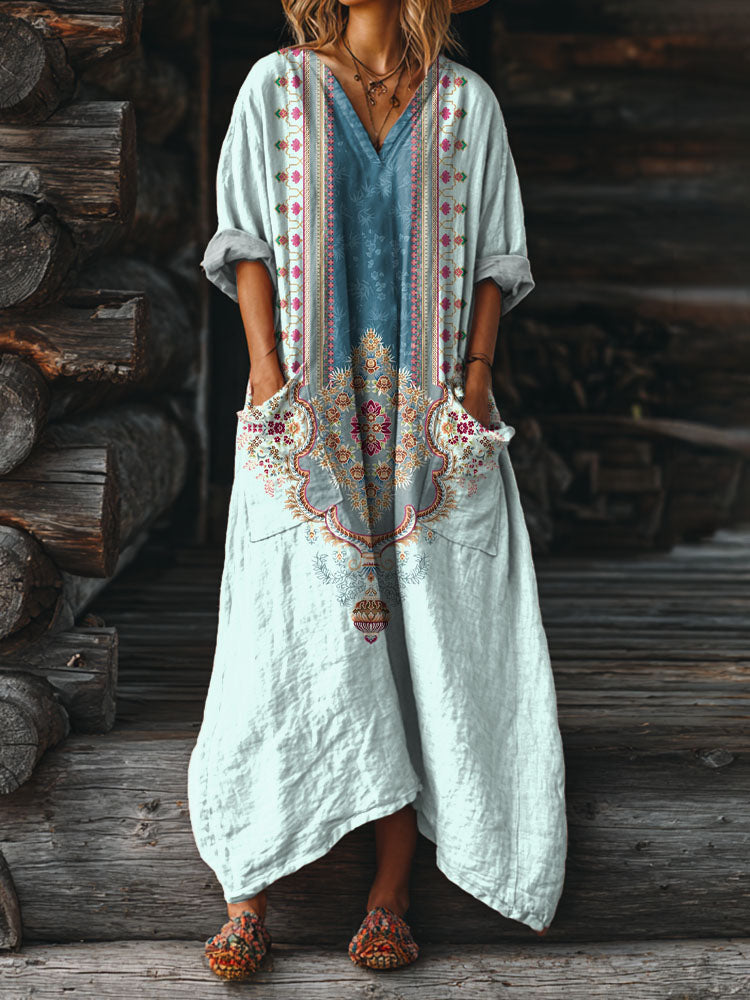 Ophira - Vintage Boho Dress with Pockets