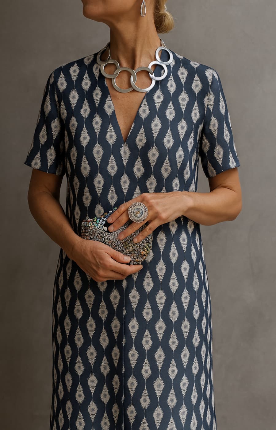 Jasmine | Short-Sleeve Printed Dress