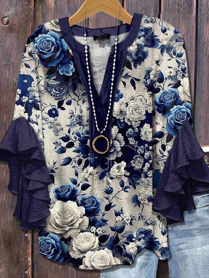 Evelyn Rose | Midnight Bloom Blouse