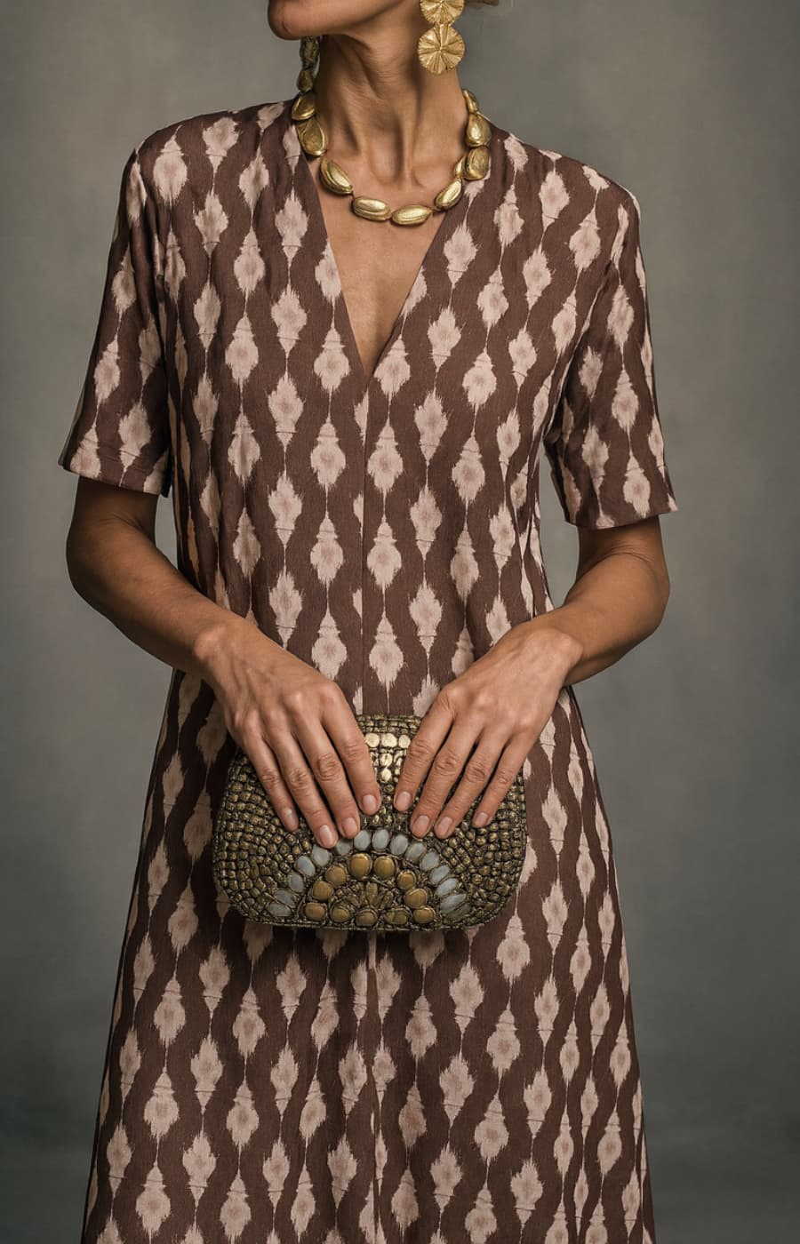 Jasmine | Short-Sleeve Printed Dress