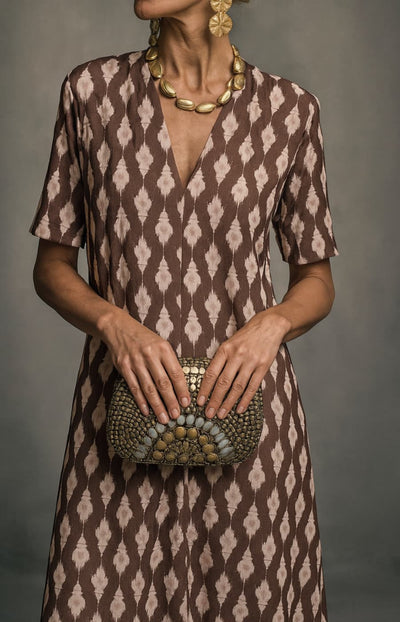 Jasmine | Short-Sleeve Printed Dress