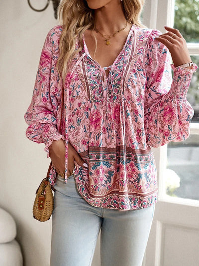 Lucy | Boho Floral Blouse