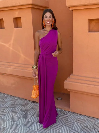 Angela | One-Shoulder Maxi Dress