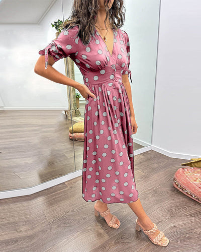 Monique | Elegant Polka Dot Dress