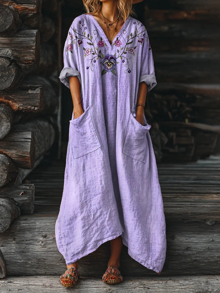 Ophira - Vintage Boho Dress with Pockets
