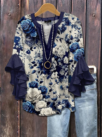 Evelyn Rose | Midnight Bloom Blouse