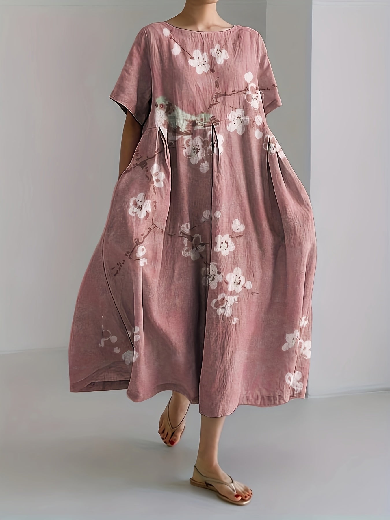 Lena - Blush Blossom Dress