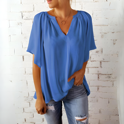 Tineke - Elegant V-Neck Blouse