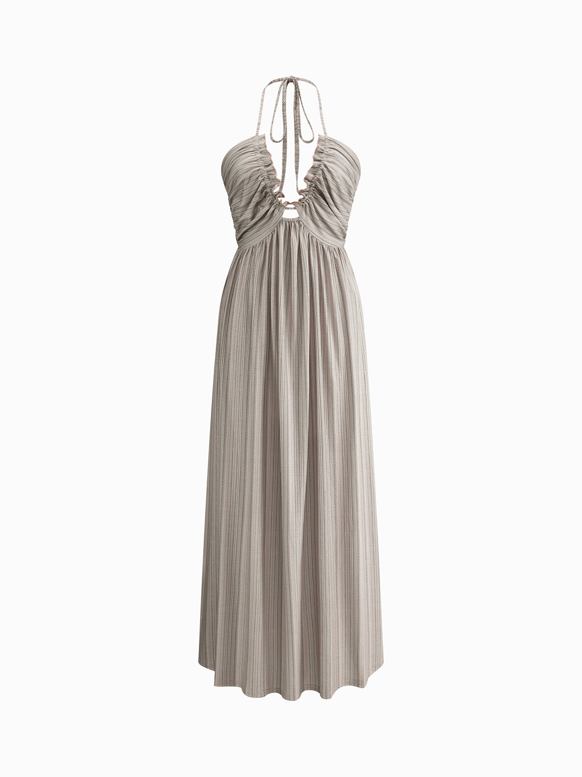 Aurelia - Backless Halter Maxi Dress