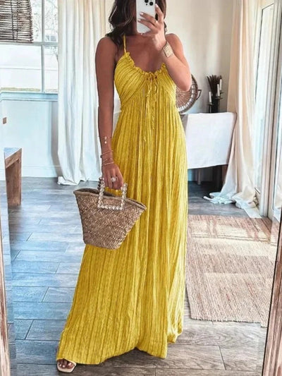 Aurelia - Backless Halter Maxi Dress