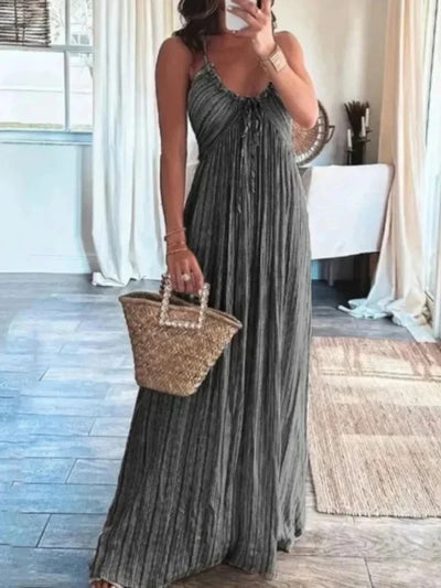 Aurelia - Backless Halter Maxi Dress