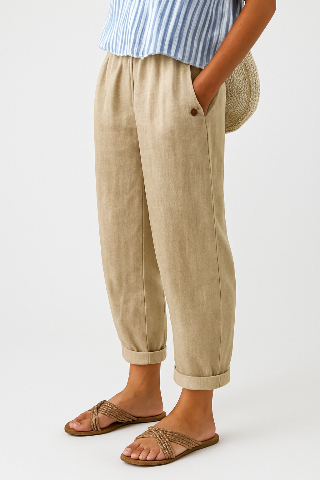 Clara – Soft and Elegant Stretch Cotton Pants