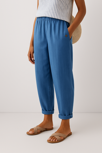 Clara – Soft and Elegant Stretch Cotton Pants