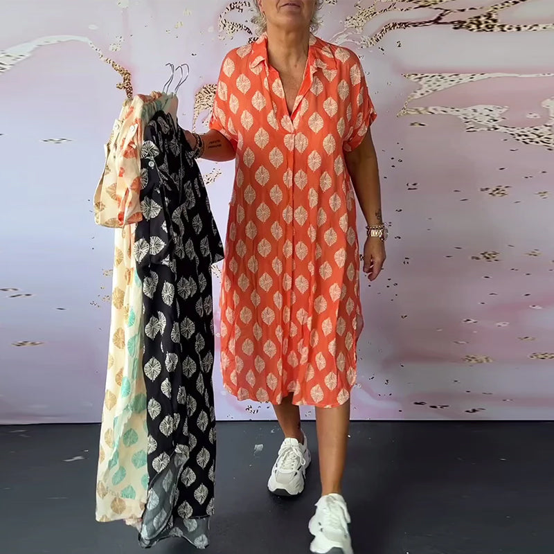 Ruth | Button-Front Pattern Dress