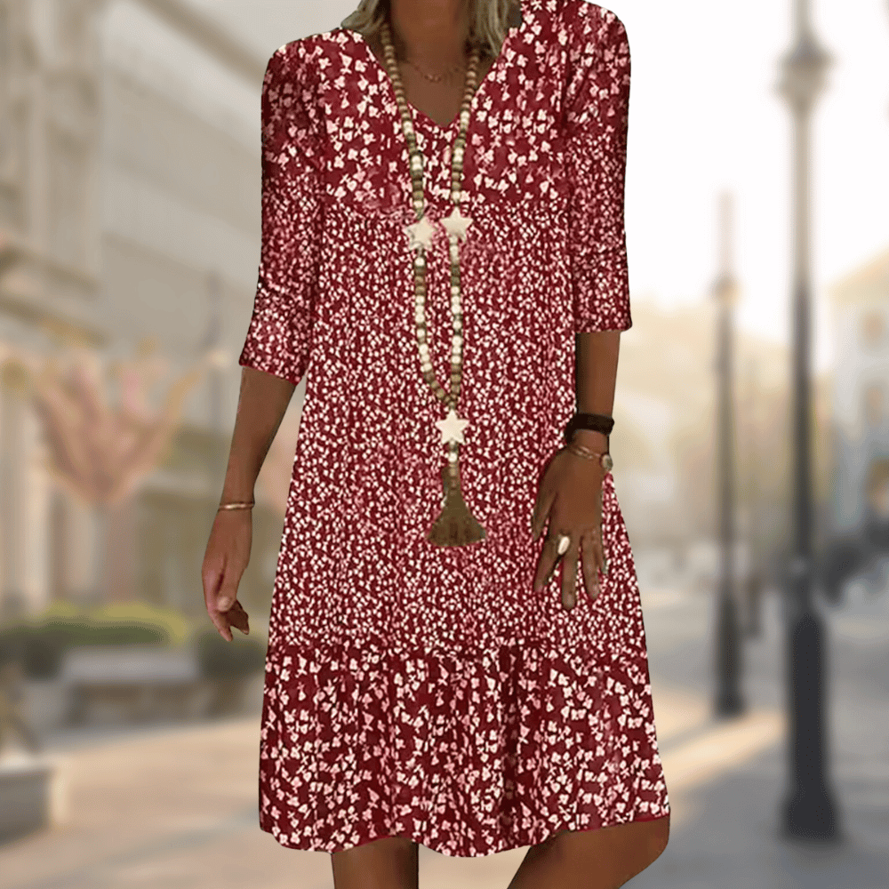 Nina - Elegant Dress with Print